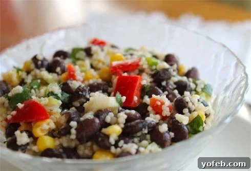 Vibrant Black Bean and Couscous Medley 5 Simple summer salad: Black Bean & Couscous with fresh ingredients