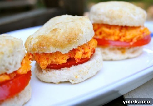 Southern Pimiento and Tomato Biscuit Stacks 2 IMG_4467 - A scenic view of a Southern landscape, evoking road trip memories.