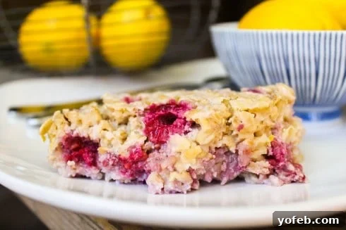 Lemon Raspberry Baked Oatmeal from TheFoodCharlatan.com