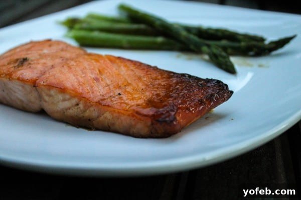 Golden Caramel Salmon 5 Plated Caramelized Salmon with golden brown top