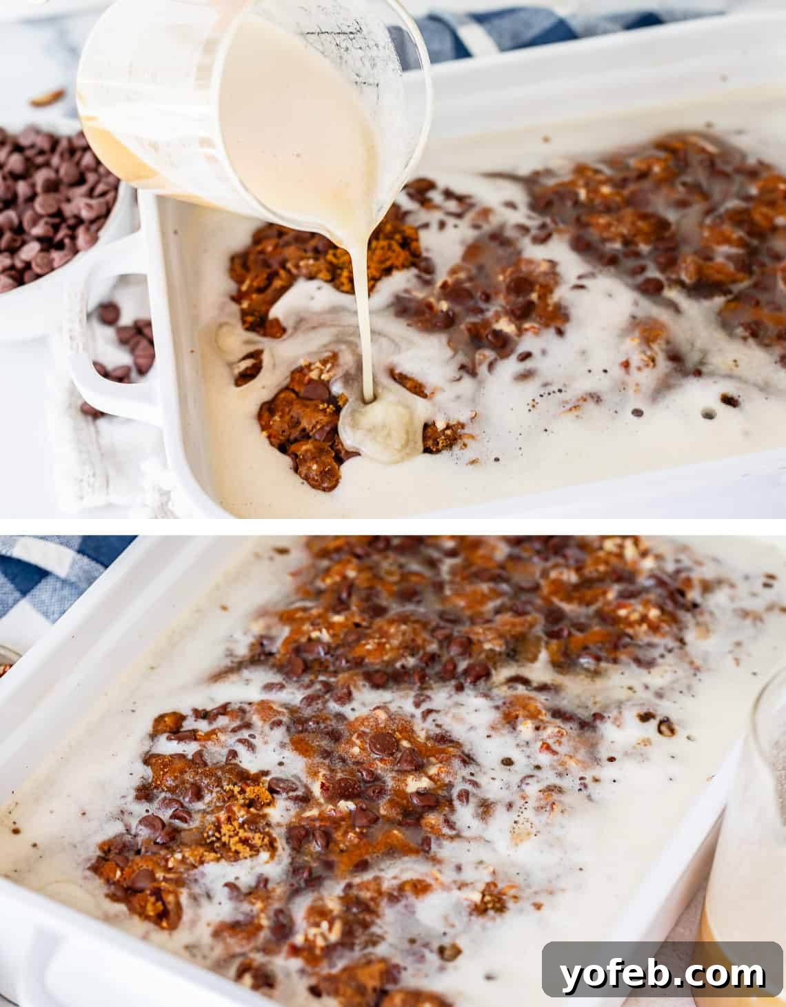 Picnic Perfection: Buttermilk Glazed Cake 20 top pouring the remaining syrup over the top, bottom pools of syrup sitting on top of the cake.