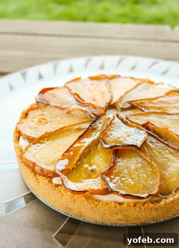 Roasted Pear and Maple Bliss Cheesecake 7 Maple Cheesecake with Roasted Pears from TheFoodCharlatan.com