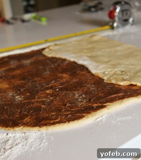 Folding dough like a business letter