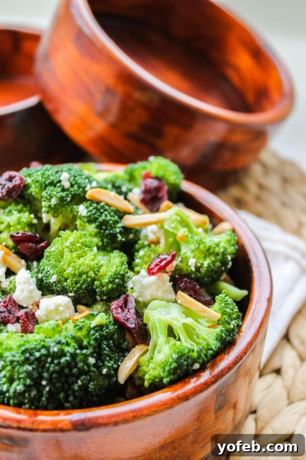 Vibrant Broccoli with Tangy Feta and Crispy Almonds 2 Broccoli Feta Fried Almonds Salad
