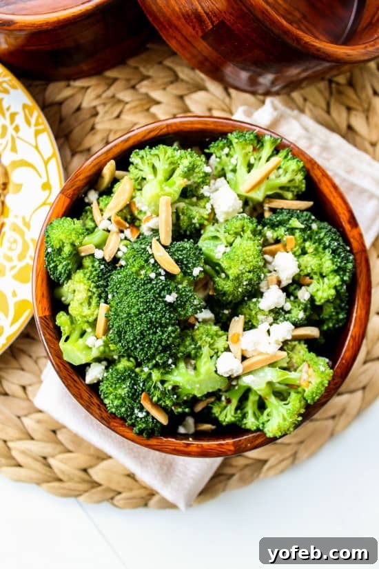 Vibrant Broccoli with Tangy Feta and Crispy Almonds 5 Golden Fried Almonds