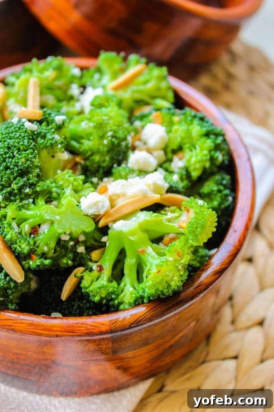 Vibrant Broccoli with Tangy Feta and Crispy Almonds 6 Broccoli Salad with Feta and Almonds