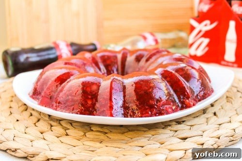 Effervescent Cherry Coke Gelatin Dreams 3 Coca-Cola Jello Salad with Cherries