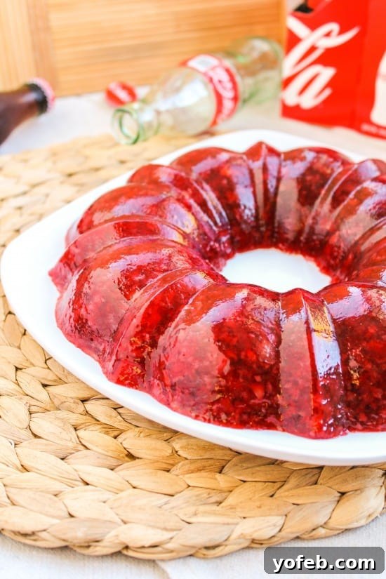 Effervescent Cherry Coke Gelatin Dreams 4 Coca-Cola Jello Salad with Cherries