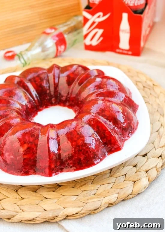 Effervescent Cherry Coke Gelatin Dreams 5 Coca-Cola Jello Salad with Cherries
