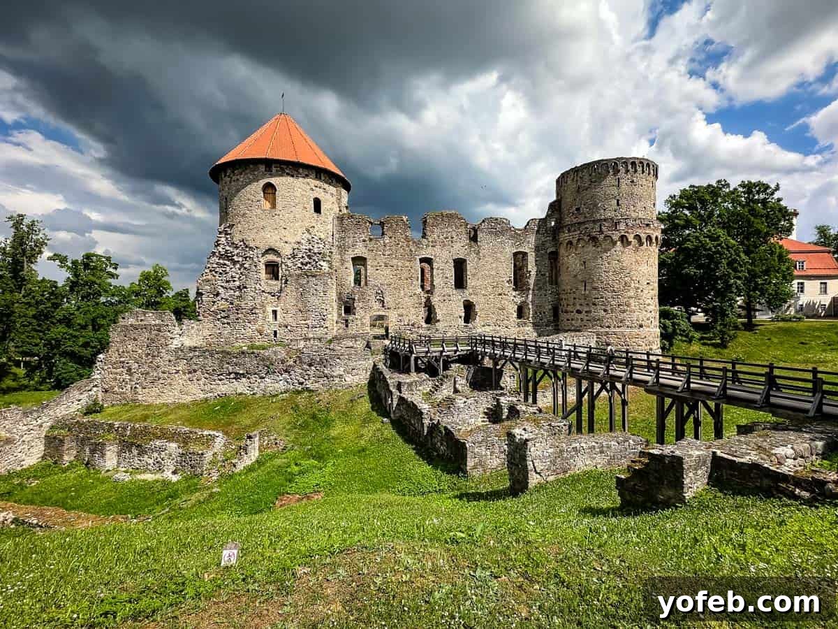 Unlock the Charm of the Baltics 15 The impressive Cesis Castle in Latvia, a well-preserved medieval fortress.