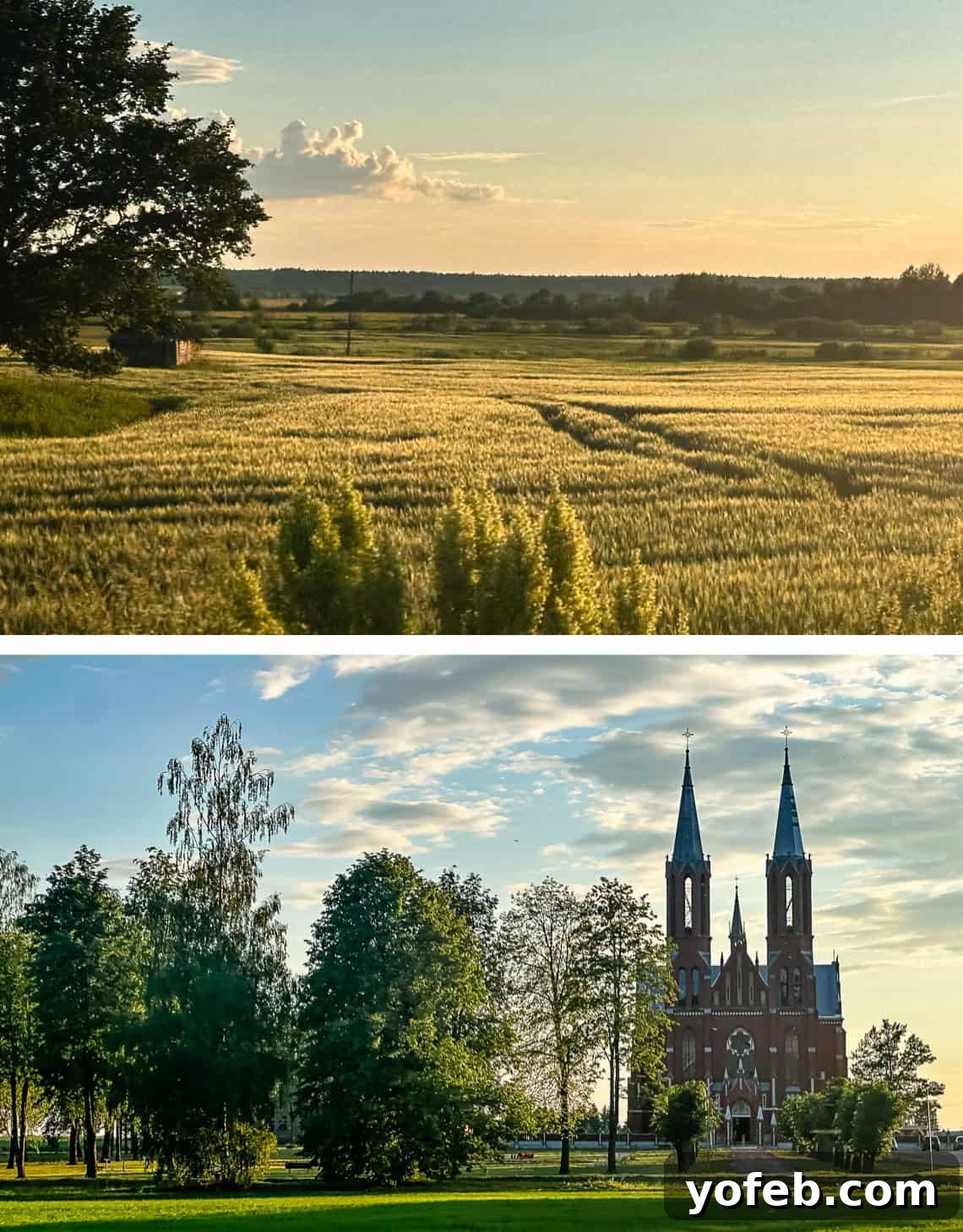 Unlock the Charm of the Baltics 19 Scenic Latvian countryside with a picturesque church, evoking a fairy tale setting.