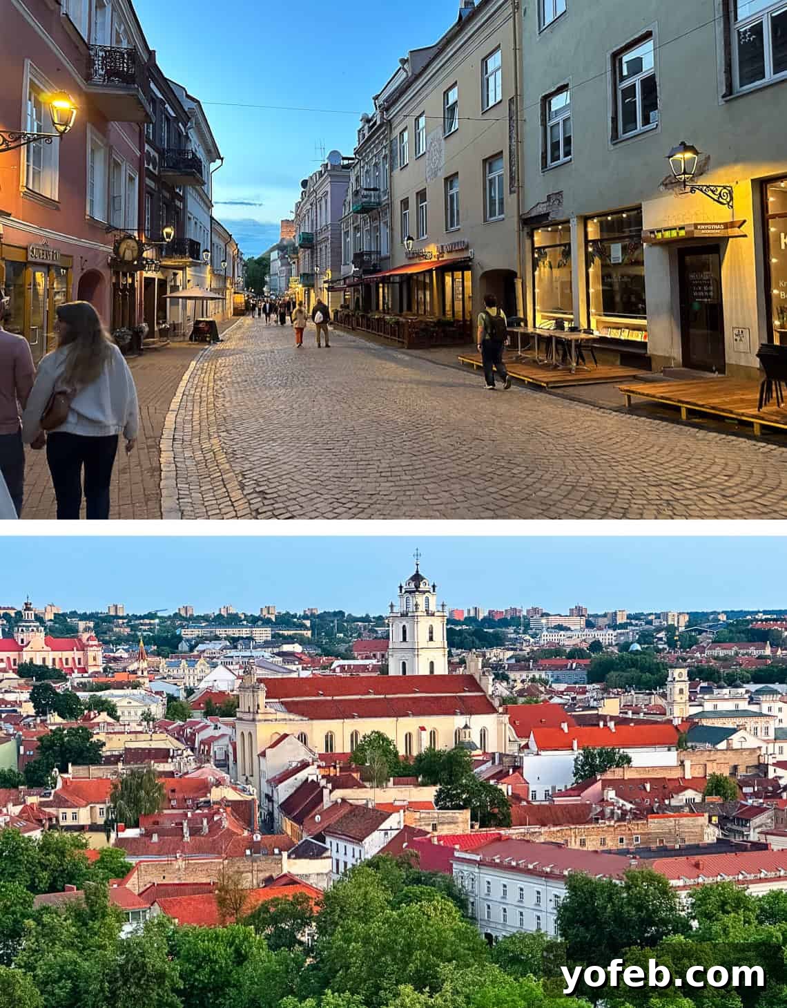 Unlock the Charm of the Baltics 26 Charming old town Vilnius, showcasing its historic architecture, cobblestone streets, and red roofs.