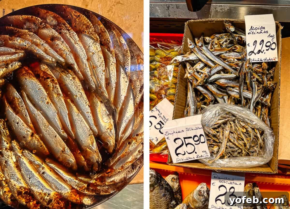 Unlock the Charm of the Baltics 56 An abundance of fresh fish for sale at a lively market, showcasing local seafood.