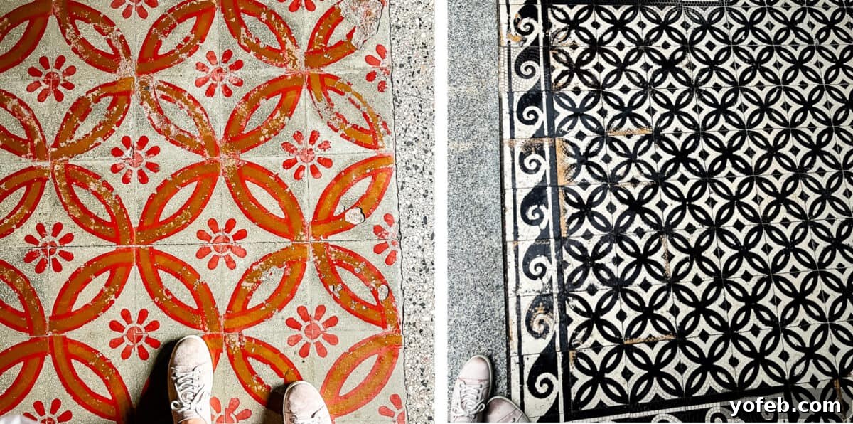 Unlock the Charm of the Baltics 64 A vibrant orange tiled floor with intricate patterns, showcasing Baltic architectural detail.