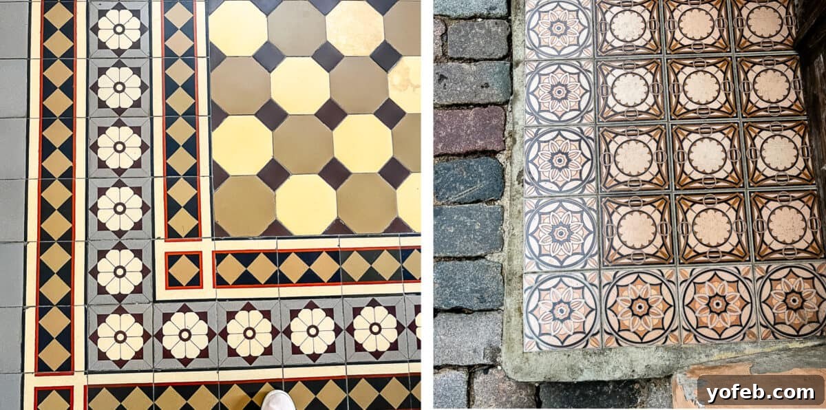 Unlock the Charm of the Baltics 65 Two distinct and beautifully patterned tiled floors, highlighting European design.