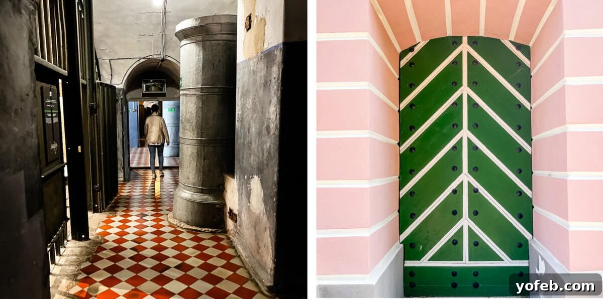 Unlock the Charm of the Baltics 66 A harmonious combination of an orange tiled floor and a rich green wooden door, exuding old-world charm.