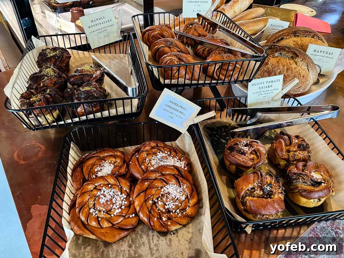 Unlock the Charm of the Baltics 69 An inviting display of pastries and baked goods at a Tallinn bakery, rich with local flavors.