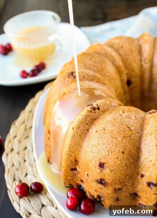 Warm Vanilla Butter Drizzled Cranberry Cake 5 A close-up of the warm vanilla butter sauce being prepared in a saucepan