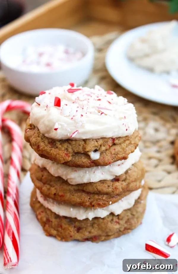 Peppermint Molasses Wonders 6 Mouthwatering Candy Lasses (Molasses Peppermint Cookies) frosted and garnished
