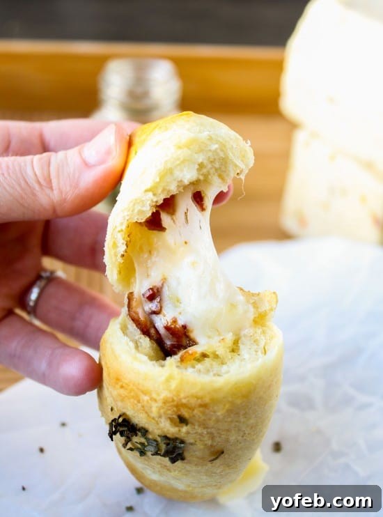 Spicy Bacon and Pepper Jack Crescent Rolls 8 Platter of finished Bacon & Pepper-Jack Stuffed Crescent Rolls