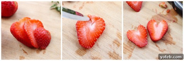 Sweetheart Cookies with a Snowy Coconut Crown 4 Fresh Strawberries for Decorating Cookies