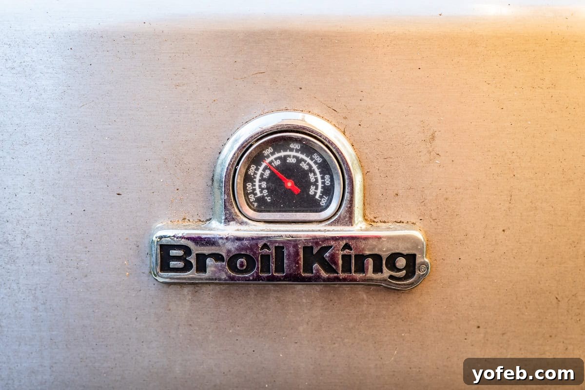 Texas Brisket: Oven-Perfected Tenderness 24 picture of grill temperature gauge at 250.