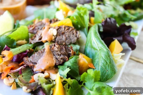 Thai Steak Salad: Slow Cooked Perfection with Peanut Hoisin 4 CrockPot Thai Steak Salad with Peanut-Hoisin Sauce