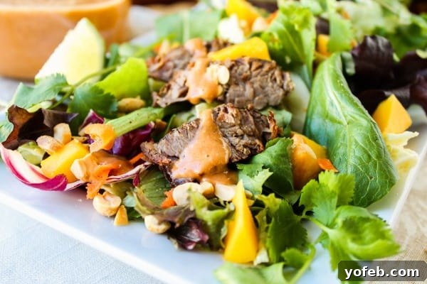 Thai Steak Salad: Slow Cooked Perfection with Peanut Hoisin 7 CrockPot Thai Steak Salad with Peanut-Hoisin Sauce