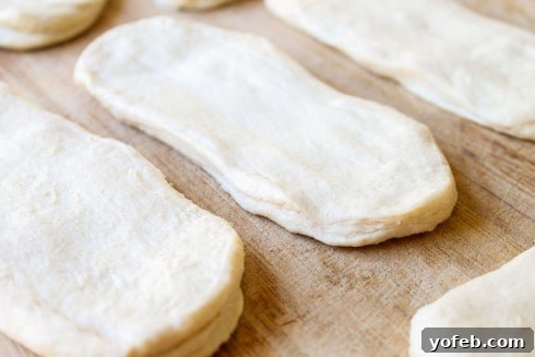 Simple 30-Minute Maple Bars 13 Biscuit dough stretched to about 6 inches long