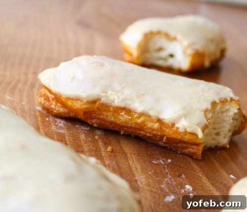 Simple 30-Minute Maple Bars 9 Maple Bar dough frying in hot oil