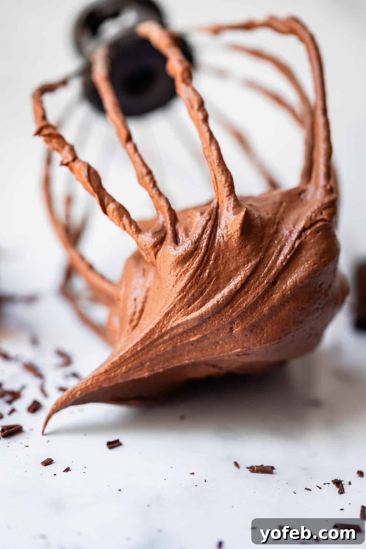 Luscious Chocolate Buttercream: Spoon-Licking Guaranteed 20 creamy chocolate frosting on the end of a whisk attachment off the mixer.
