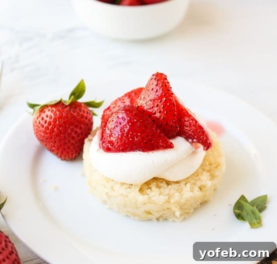 Lemon Berry Bliss 4 Sliced strawberries with lemon shortcake pieces