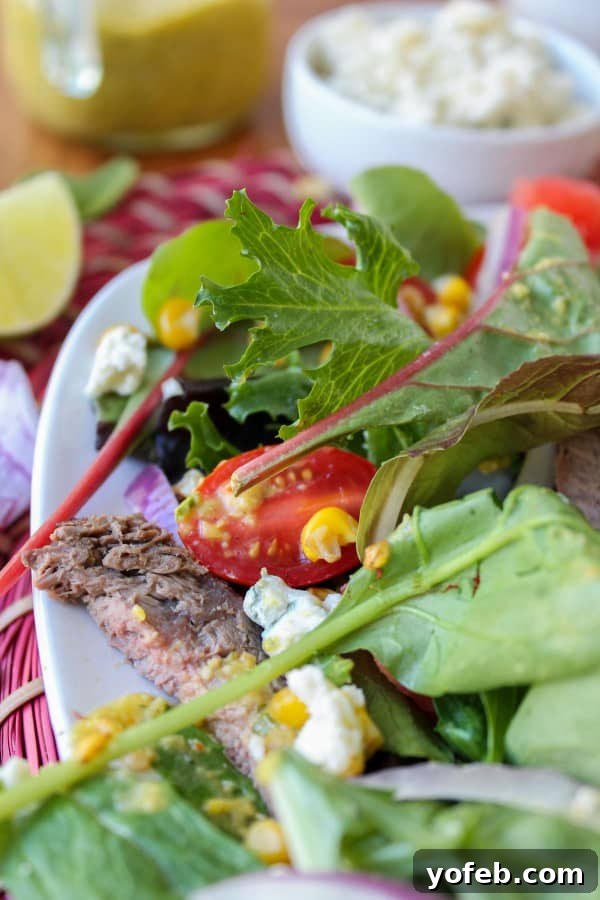 Watermelon and Lime-Steak Salad with Roasted Corn Vinaigrette