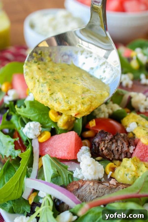 Grilled Steak and Watermelon Salad with Zesty Lime-Corn Vinaigrette 9 A closer look at the fresh corn kernels, ready for roasting