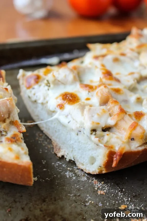 Triple Threat French Bread Pizza 2 Delicious French Bread Pizza, baked to golden perfection with various toppings, showcasing the three different ways to prepare it.