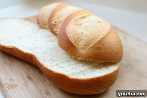 Triple Threat French Bread Pizza 8 French bread split in half horizontally, ready for pizza toppings.