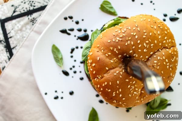 Mediterranean Caprese Burger with Artichoke Pesto 3 Caprese Burger with Artichoke Pesto Sauce | thefoodcharlatan.com