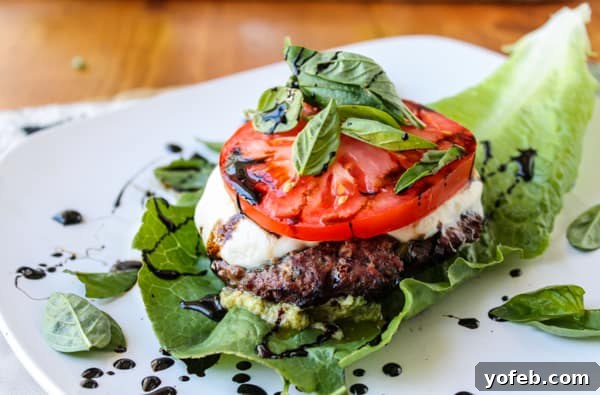 Mediterranean Caprese Burger with Artichoke Pesto 5 Caprese Burger with Artichoke Pesto Sauce | thefoodcharlatan.com