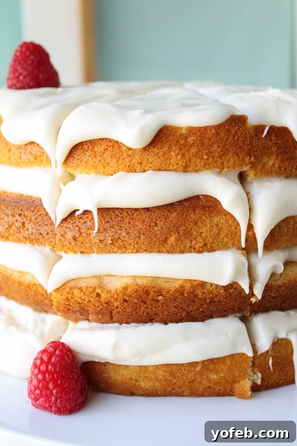 Heavenly Coconut Layers 6 Multiple layers of unfrosted coconut cake stacked with cream cheese filling