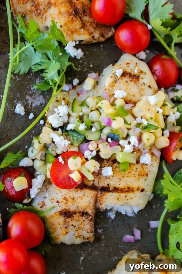 Grilled Tilapia with Corn Salsa | TheFoodCharlatan.com