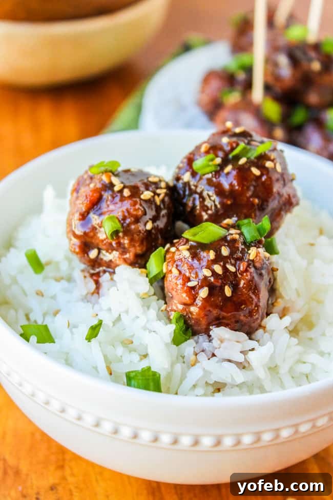 A festive platter of slow cooker raspberry balsamic meatballs.