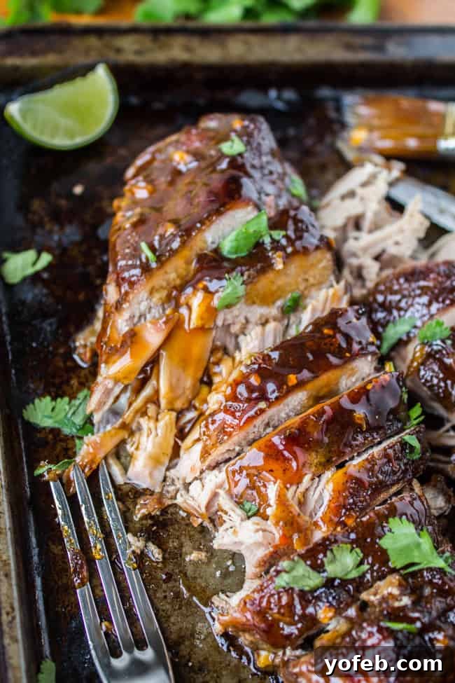 Savory Slow Cooker Asian Pork Tenderloin 8 Asian Pork Tenderloin with Ginger Glaze (Slow Cooker) from The Food Charlatan