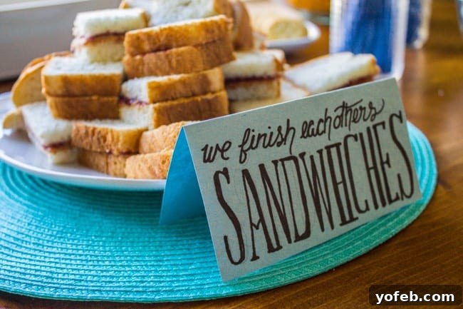 Frozen Themed Sandwiches & Party Treats Frozen Themed Sandwiches and Party Food Display