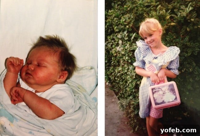 Refreshing Strawberry Panzanella 4 Adorable childhood photo of the author as a baby and kindergartener