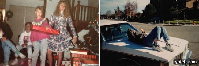 Refreshing Strawberry Panzanella 7 Sister Nikki in a vintage dress and on top of the family station wagon, White Lightning