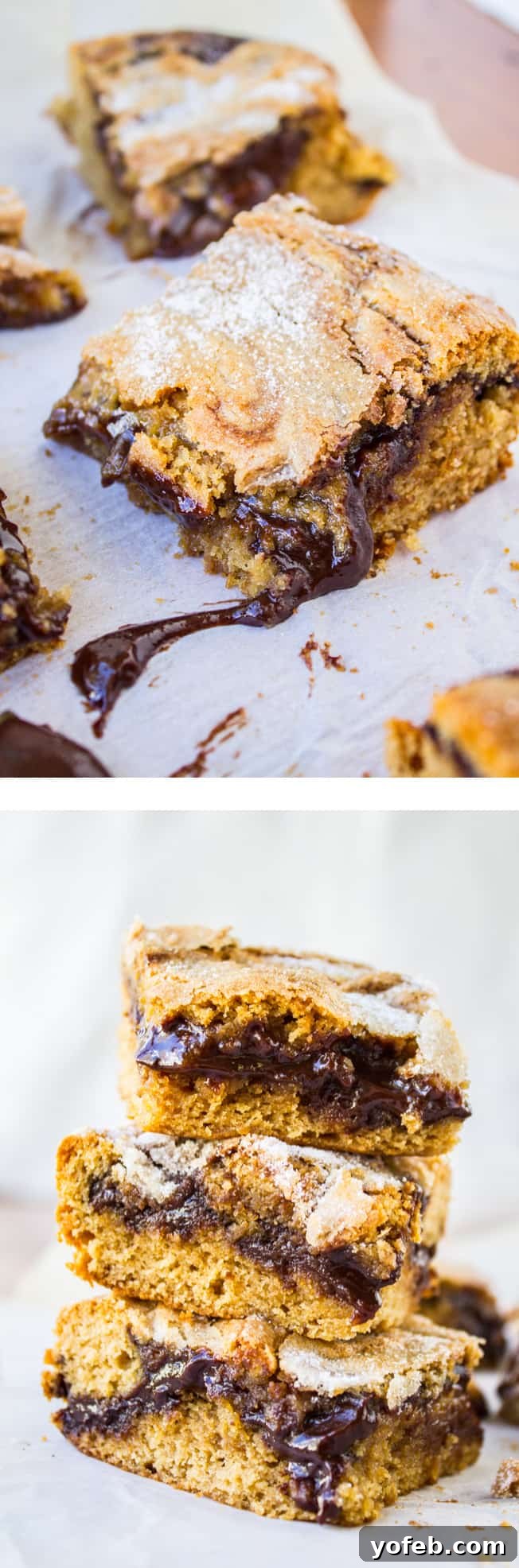 Decadent Peanut Butter Ganache Squares 3 Pin image for Ganache-Stuffed Peanut Butter Bars