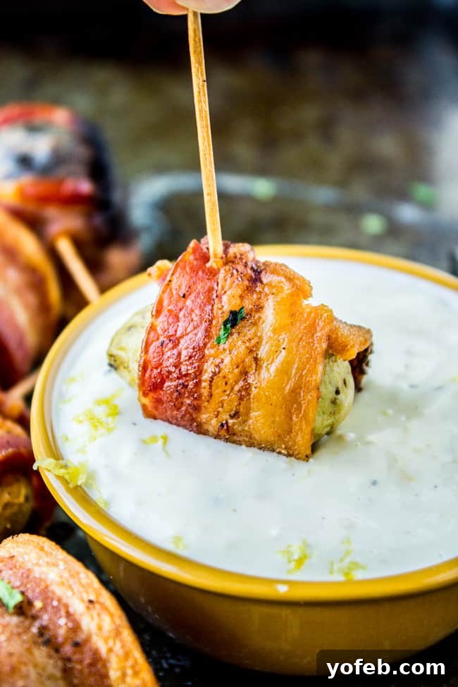 Crispy Bacon Potato Bites 2 Bacon Wrapped Potatoes from The Food Charlatan