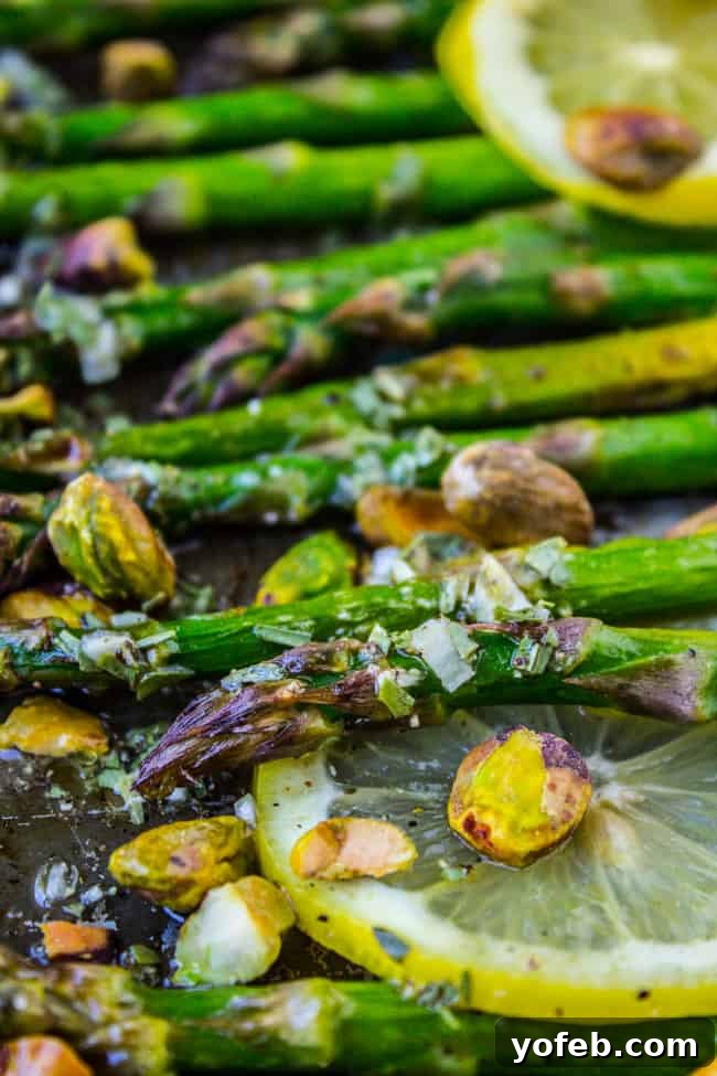 Zesty Asparagus with Pistachio Crunch 5 Lemon Asparagus with Pistachios from The Food Charlatan