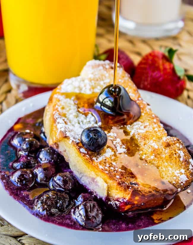 Blueberry Bliss Overnight French Toast Bake 2 Overnight Blueberry French Toast Casserole - A make-ahead breakfast classic from The Food Charlatan