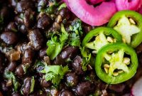 Authentic Mexican Black Beans Recipe with Garlic and Cilantro